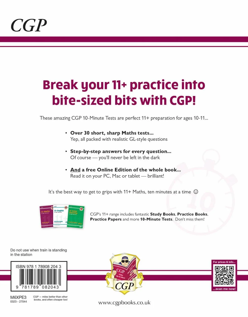 11+ GL 10-Minute Tests: Maths - Ages 10-11 Book 1 (with Online Edition)