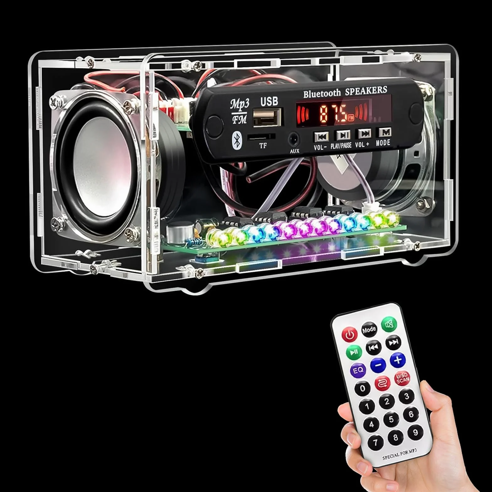 Zestawy do ćwiczeń lutowania, zestaw radia FM, zestaw głośników Bluetooth, elektroniczne zestawy projektowe dla dorosłych, mini zestaw wzmacniaczy dźwięku domowego z cyfrowym wyświetlaczem