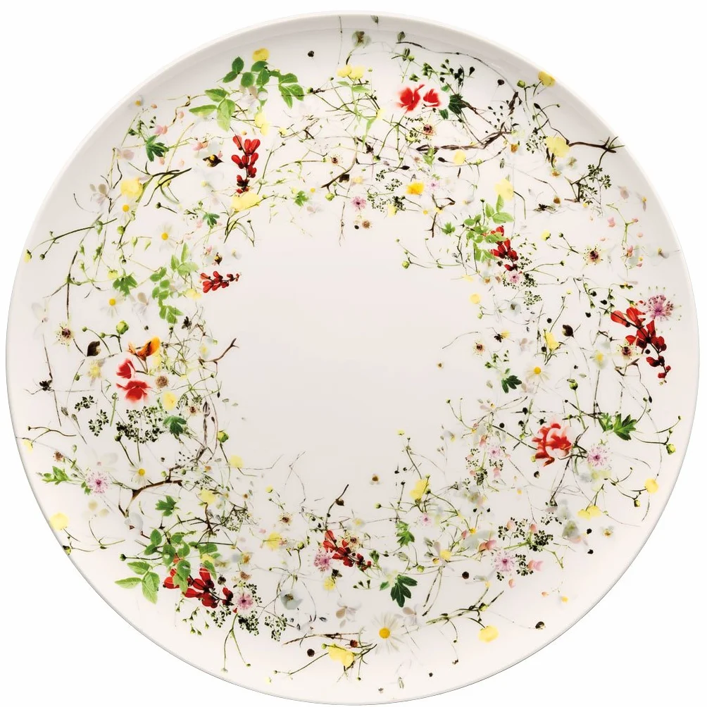 Rosenthal Brillance Fleurs Sauvages talerz prezentacyjny porcelana kostna 32 cm