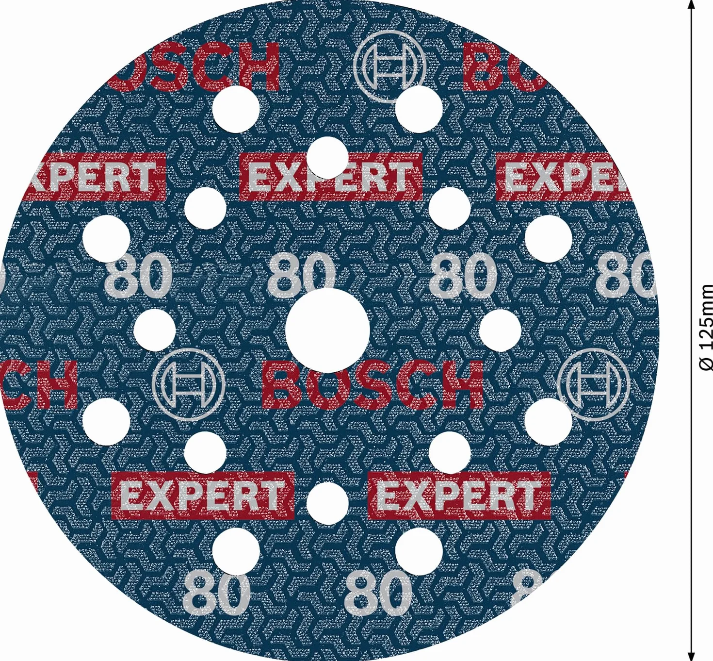 Bosch 1 x EXPERT O780 tarcza szlifierska do folii, 125 mm (do twardego drewna, farba na drewnie, Ø 125 mm, ziarnistość 80, profesjonalne akcesoria szlifierka mimośrodowa)