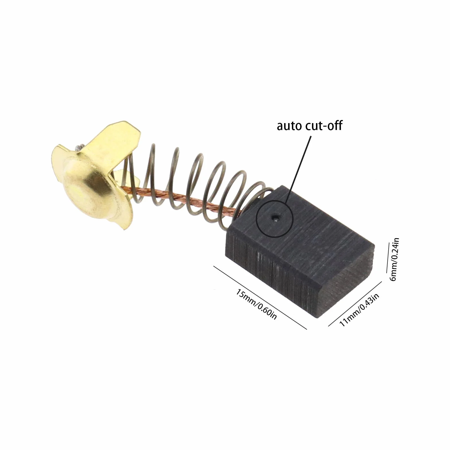 2 pary szczotek węglowych, mieszadło z automatycznym zatrzymaniem, część zamienna 6 x 11 x 15 mm, kompatybilne z Collomix UniMix mieszadło cementowe U1300 akcesoria do elektronarzędzi