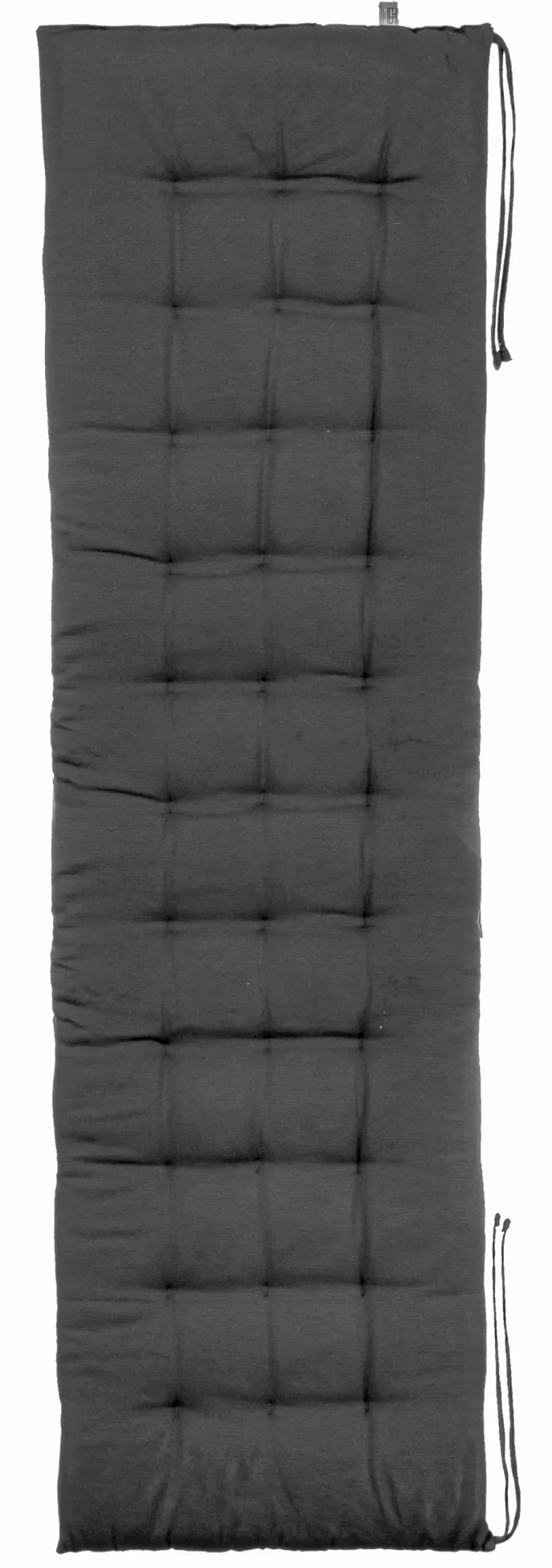 Brandsseller Poduszka na ławkę, do użytku na zewnątrz/do wnętrz, 27 pikowań (ok. 140 x 40 x 4 cm, ciemnoszara)