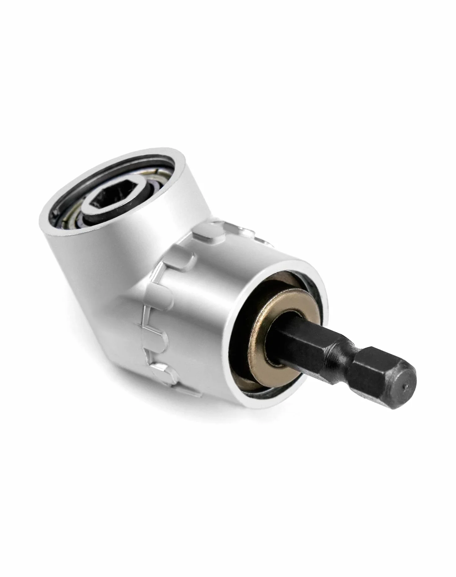 QWORK® 105 ° kątowy adapter do śrubokręta kątowego, szybkowymienny magnetyczny uchwyt na bity 1/4 cala z sześciokątnym wałem, wielofunkcyjna wiertarka kątowa