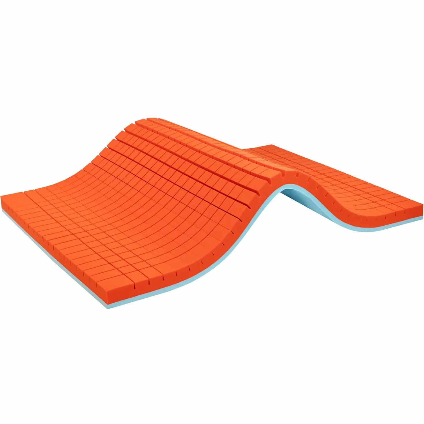 Genius eazzzy Premium Cube Topper o wysokości 9 cm, ergonomiczny materac wierzchni 2 w 1, dwustronny topper z mocną i miękką stroną, oddychający pokrowiec z siateczki, z pętelkami narożnymi, nadaje