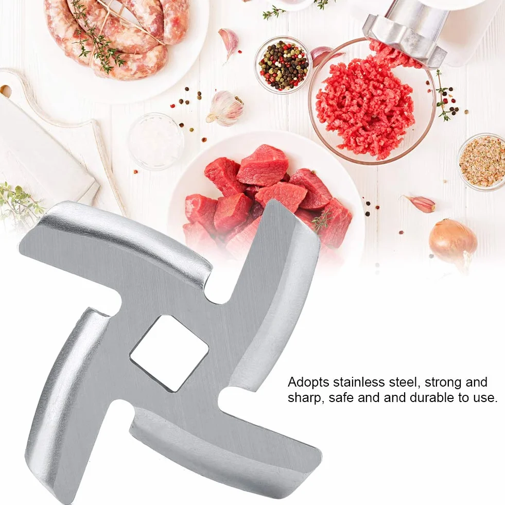 Kruszarka do Mięsa ze Stali Nierdzewnej Mincer Plate Blade Cutter Części do Maszynki do Mielenia Mięsa 46mm