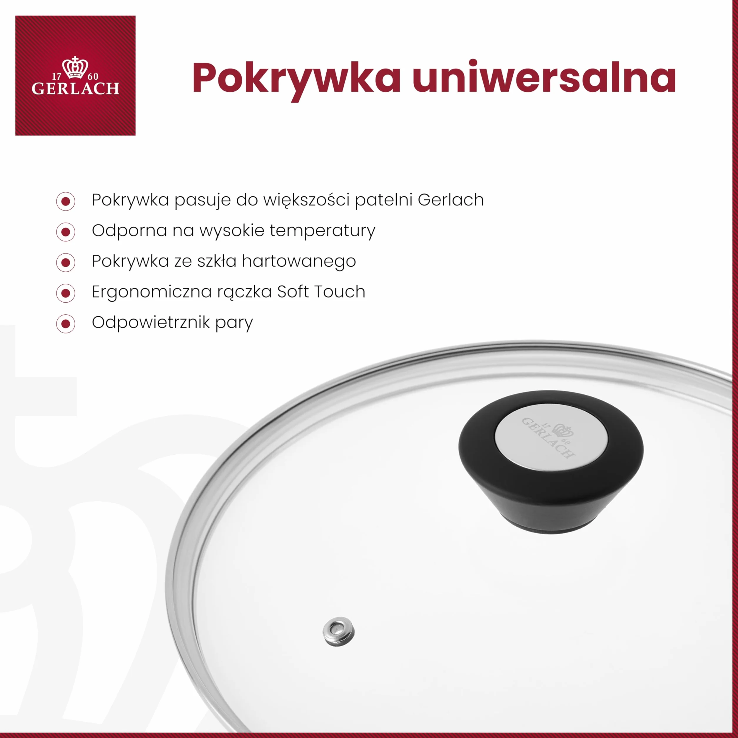 Gerlach Pokrywka Uniwersalna Do Patelni 24 Cm ,Nk399