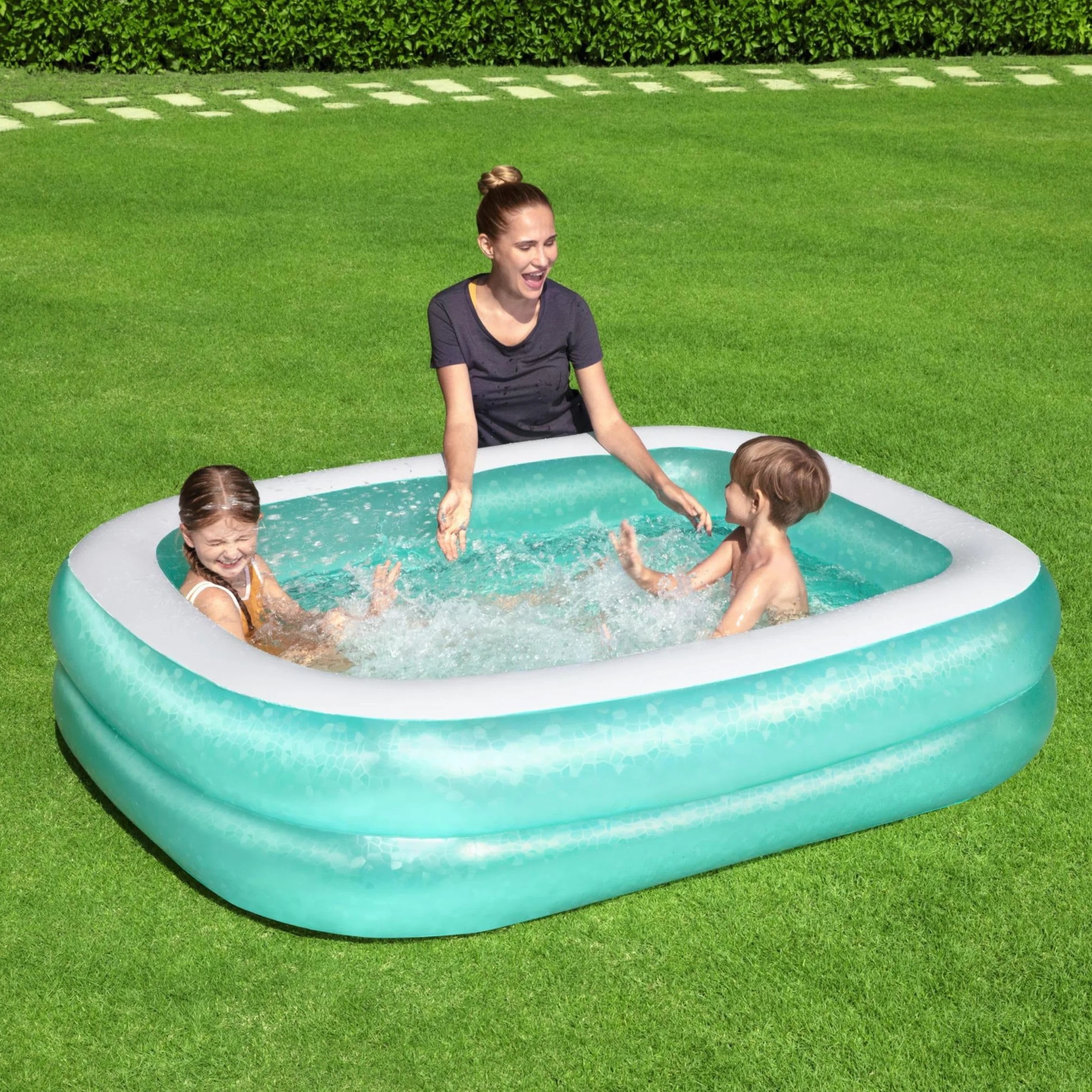 Bestway® 6'7" x 59" x 20"/2.01m x 1.50m x 51cm Rectangular Pool