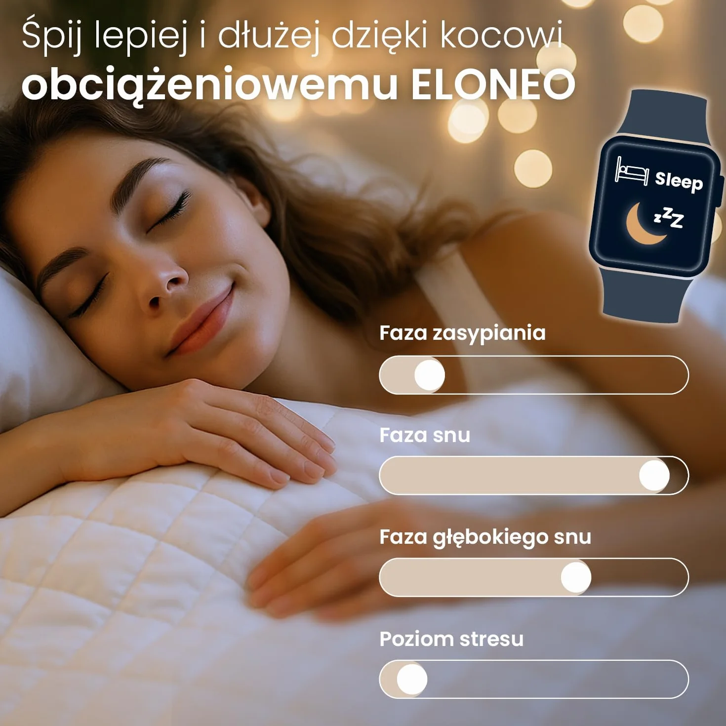 ELONEO koc obciążeniowy 200x200 cm o wadze 11 kg, z certyfikatami TÜV i Oeko-Tex, weighted blanket z 100% bawełny, koc relaksacyjny i terapeutyczny przeciw stresowi, ciężki koc do spania