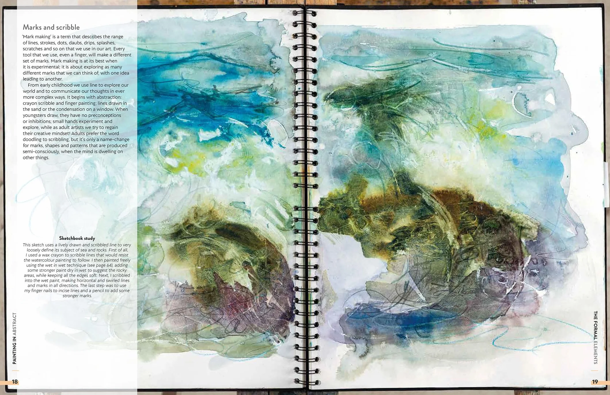 Painting in Abstract: Mixed Media Artwork Inspired by the Natural World
