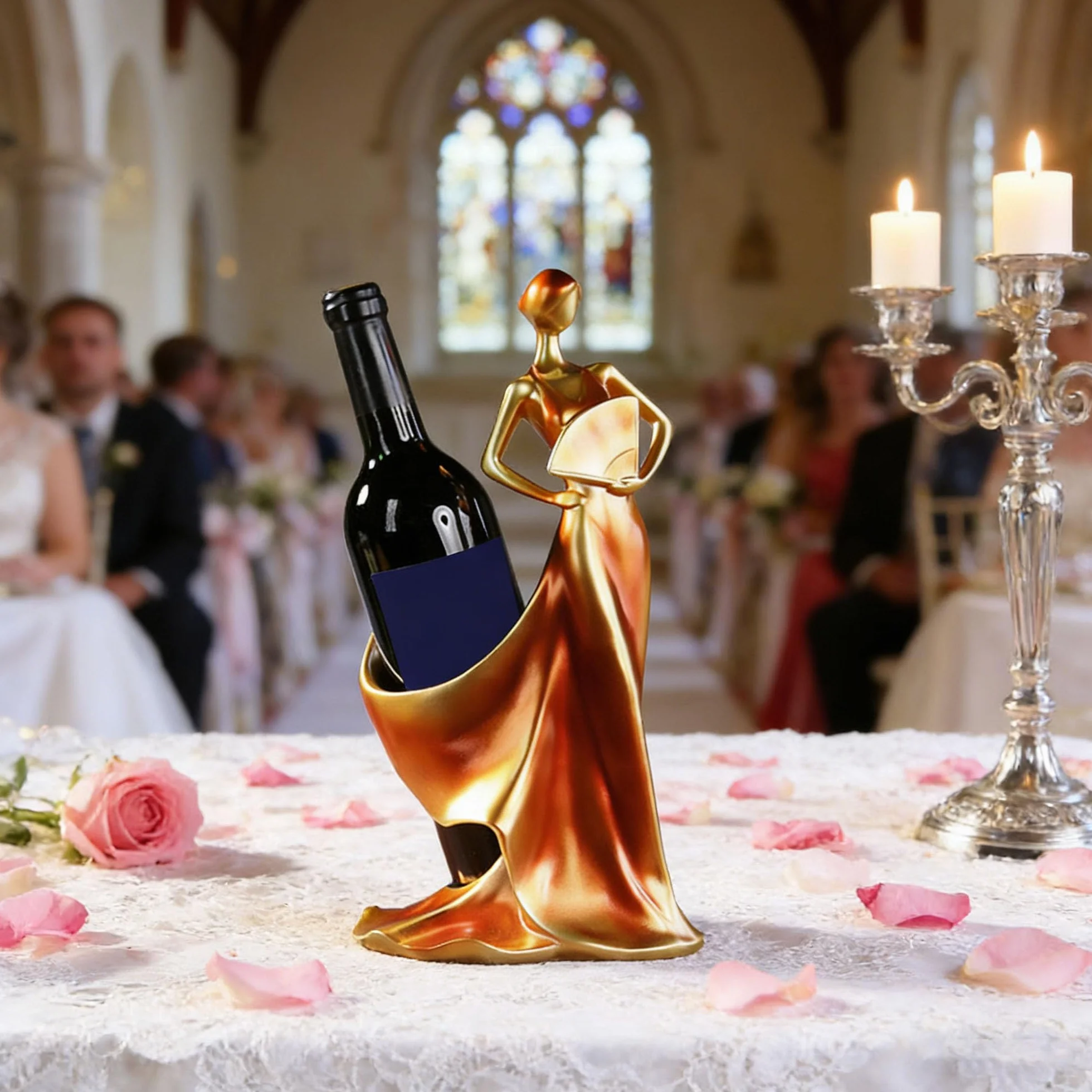 Stojak na wino pojedynczy uchwyt na butelkę na blat dekoracja wnętrz