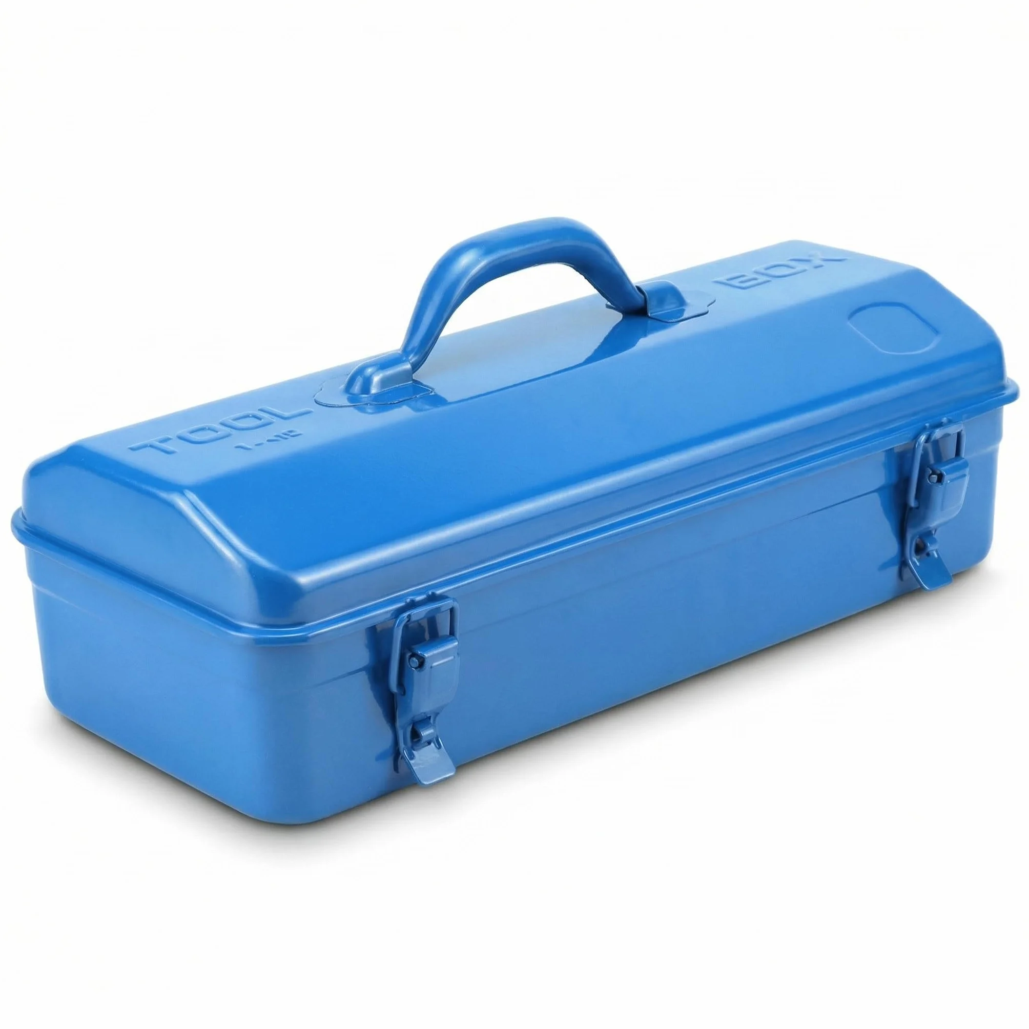 QWORK® Metalowa skrzynka narzędziowa 41 cm, przenośne pudełko do przechowywania narzędzi, z klamrą blokującą