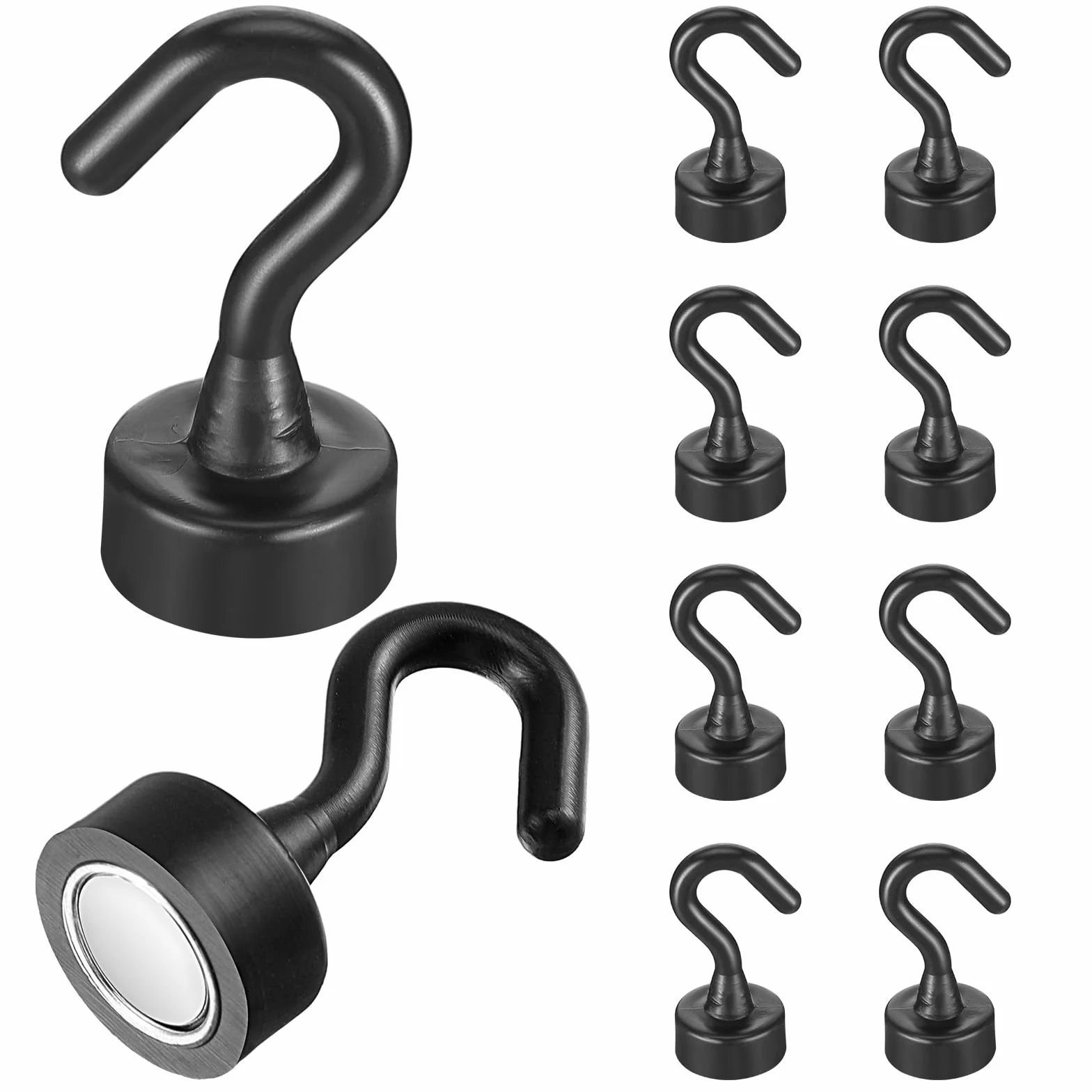 8 sztuk uchwytów magnetycznych, ekstra mocne uchwyty magnetyczne, uchwyty z mocnymi magnesami, uchwyty magnetyczne bez wykrawania, uchwyty magnetyczne do campingu, szafek, wyposażenia warsztatu