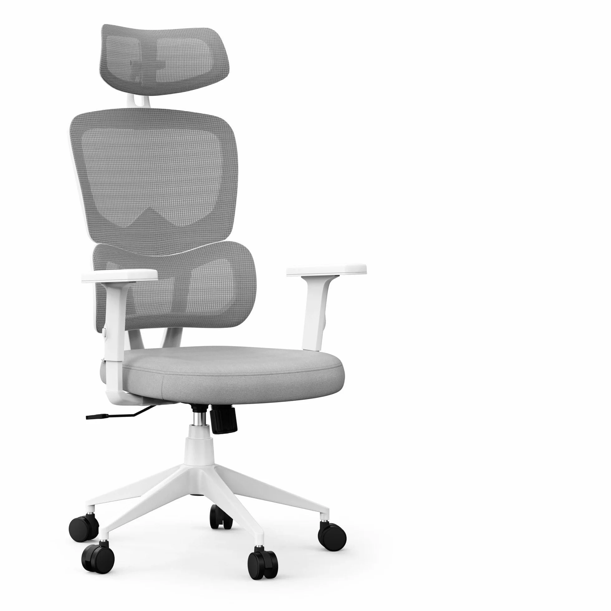 SENSE7 VENO Fotel Biurowy Ergonomiczny – Oddychająca Siatka, Regulowany Zagłówek i Podłokietniki, Ciche Kauczukowe Kółka, Stylowy Design, Komfort i Stabilność dla Pracy i Relaksu