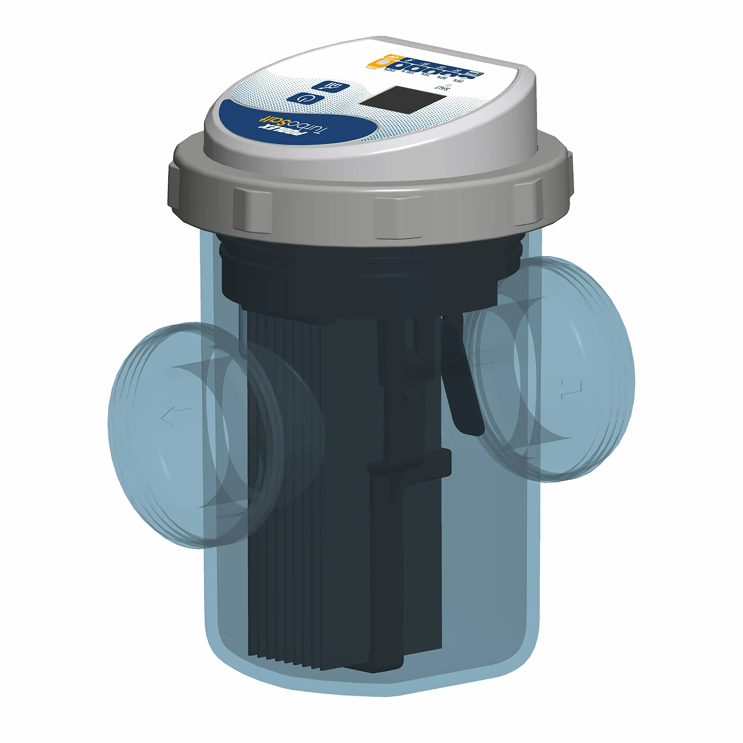 Poolex - Turbo Salt – kompaktowy system elektrolizy basenowej – nadaje się do wszystkich typów filtrów – naturalne uzdatnianie wody – do 10 m3 – automatyczna konserwacja – 4 tryby pracy – model 100