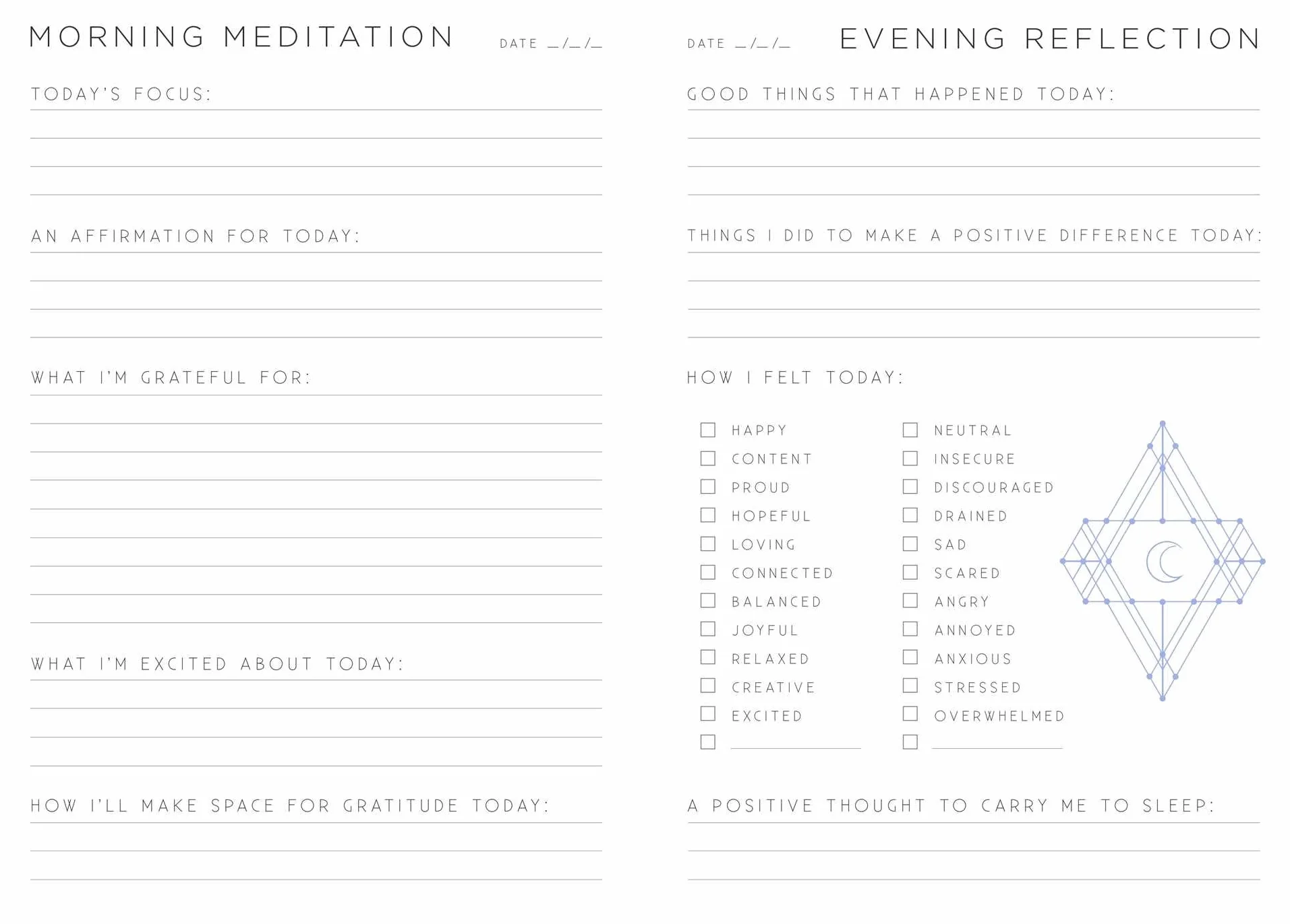 Gratitude: A Day and Night Reflection Journal (90 Days)