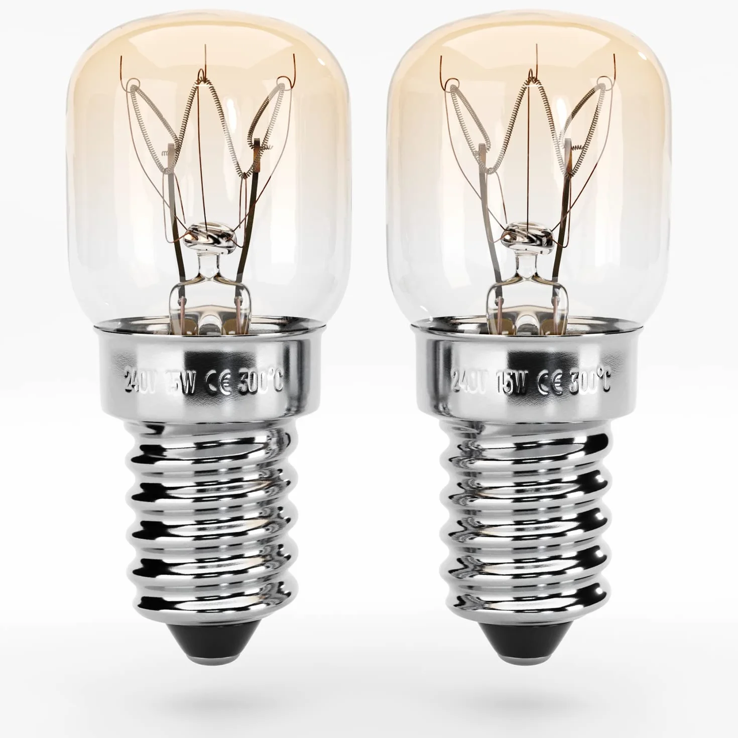 greate Lampa do piekarnika, E14, 15 W, 2 sztuki, odporna na temperaturę do 300 stopni, do piekarnika, grilla, lampy solnej, kuchenki mikrofalowej – żarówka do piekarnika z kapsułką T22, 75 lumenów i