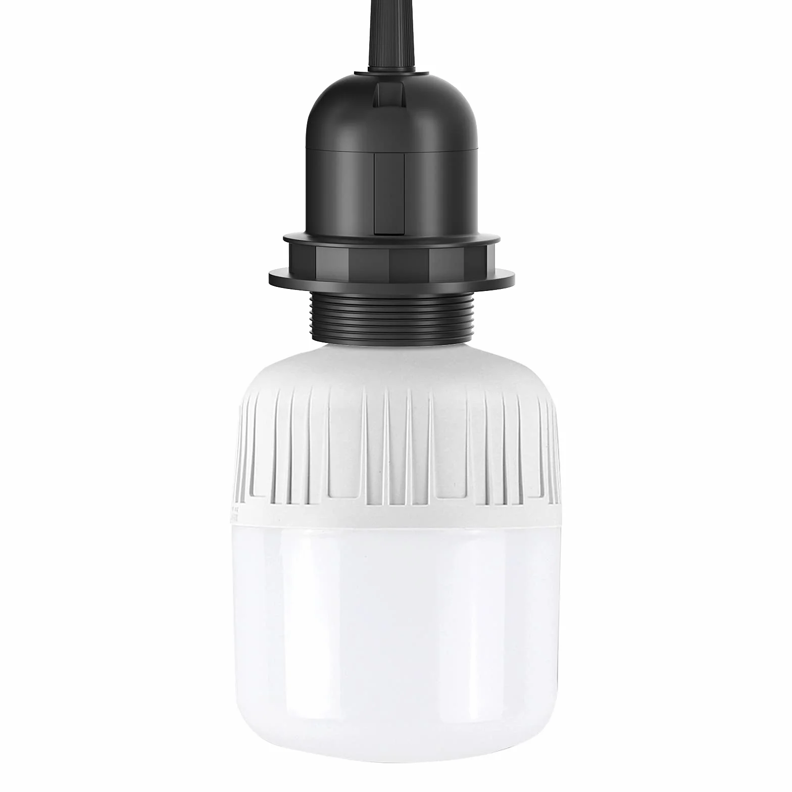 Oprawa lampy E27 z przełącznikiem i wtyczką, oprawa E27, czarna, z kablem o długości 3,5 m, pierścień śrubowy, do kuchni, salonu i pokoju dziecięcego - czarna