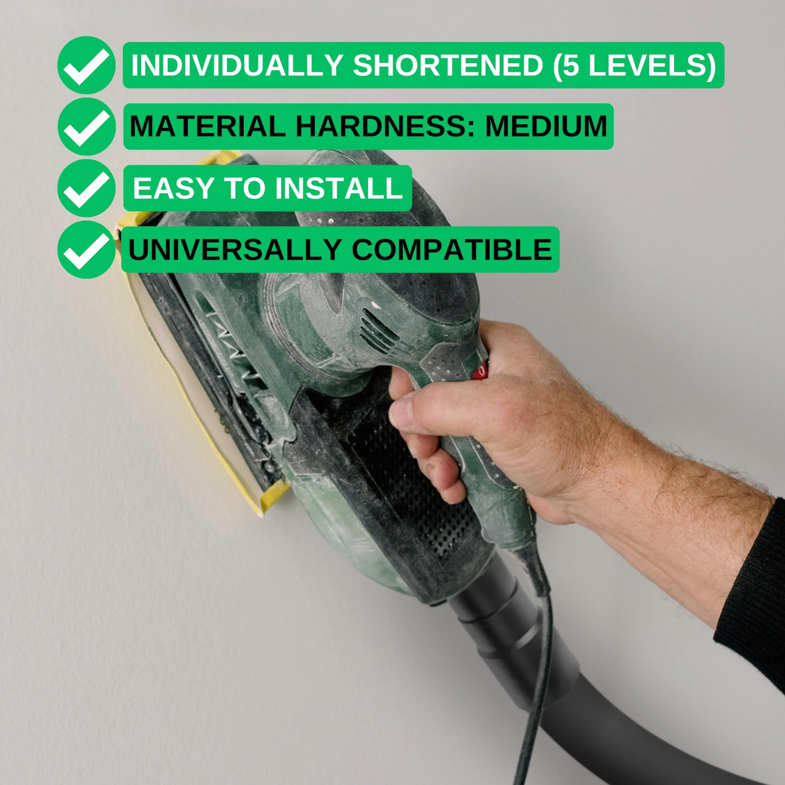 Uniwersalny adapter do odkurzaczy, 2 sztuki, kolor czarny, kompatybilny z Bosch, Makita, Kärcher i innymi, 5-stopniowy z średnicą zewnętrzną 50-27 mm, średnicą wewnętrzną 44-21 mm, reduktor adaptera