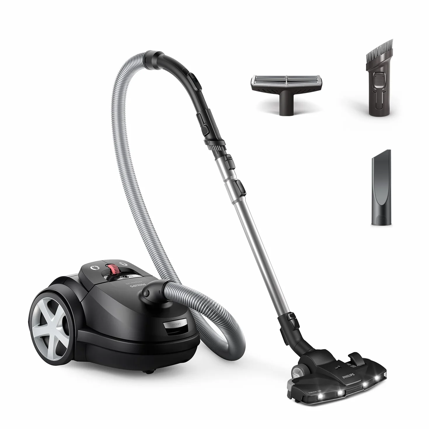 Philips Odkurzacz Workowy Performer LED Serii 8000 900 W TriActive+ LED Filtr HEPA Zasięg 12 m Głęboka Czerń XD8122/10