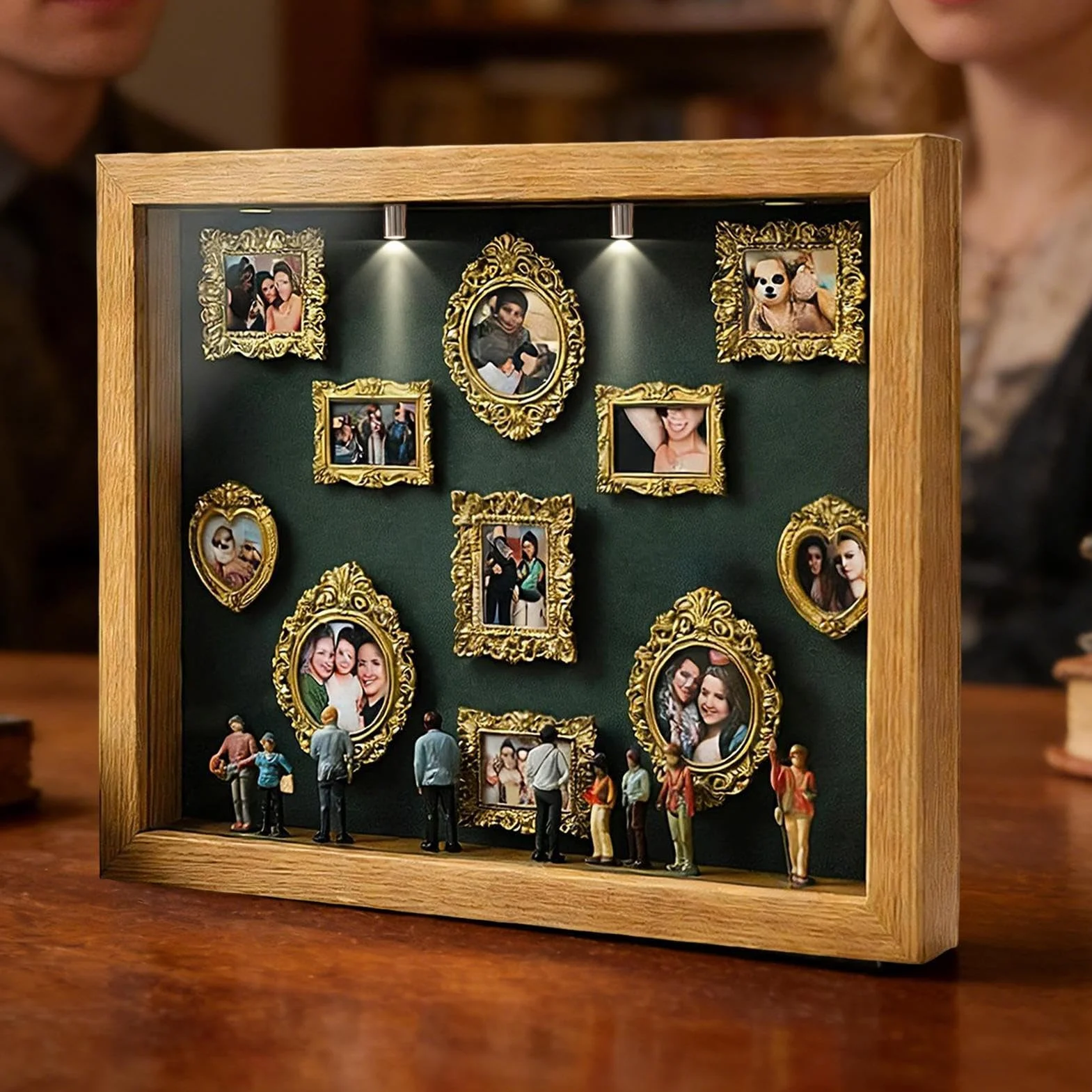 DIY Mini Museum Of Us, Spersonalizowany Zestaw Wystawowy, 1 Zestaw, Ramka Pamięci Z Miniaturowym Wzorem, Pudełko Mini Sylwetka, Elegancki Akcent Domowy, Dla Par, Przyjaciół