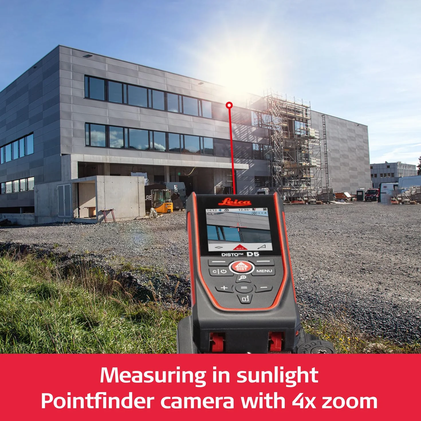 Leica Geosystems DISTO D5 New 650ft Laser Distance Measure with Bluetooth, 4X Zoom Camera