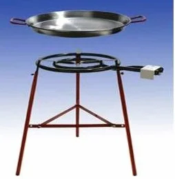 Zestaw do grillowania Paella Huelva 45 cm 2-palnikowy gazowy 15,7 kW patelnia 65 cm