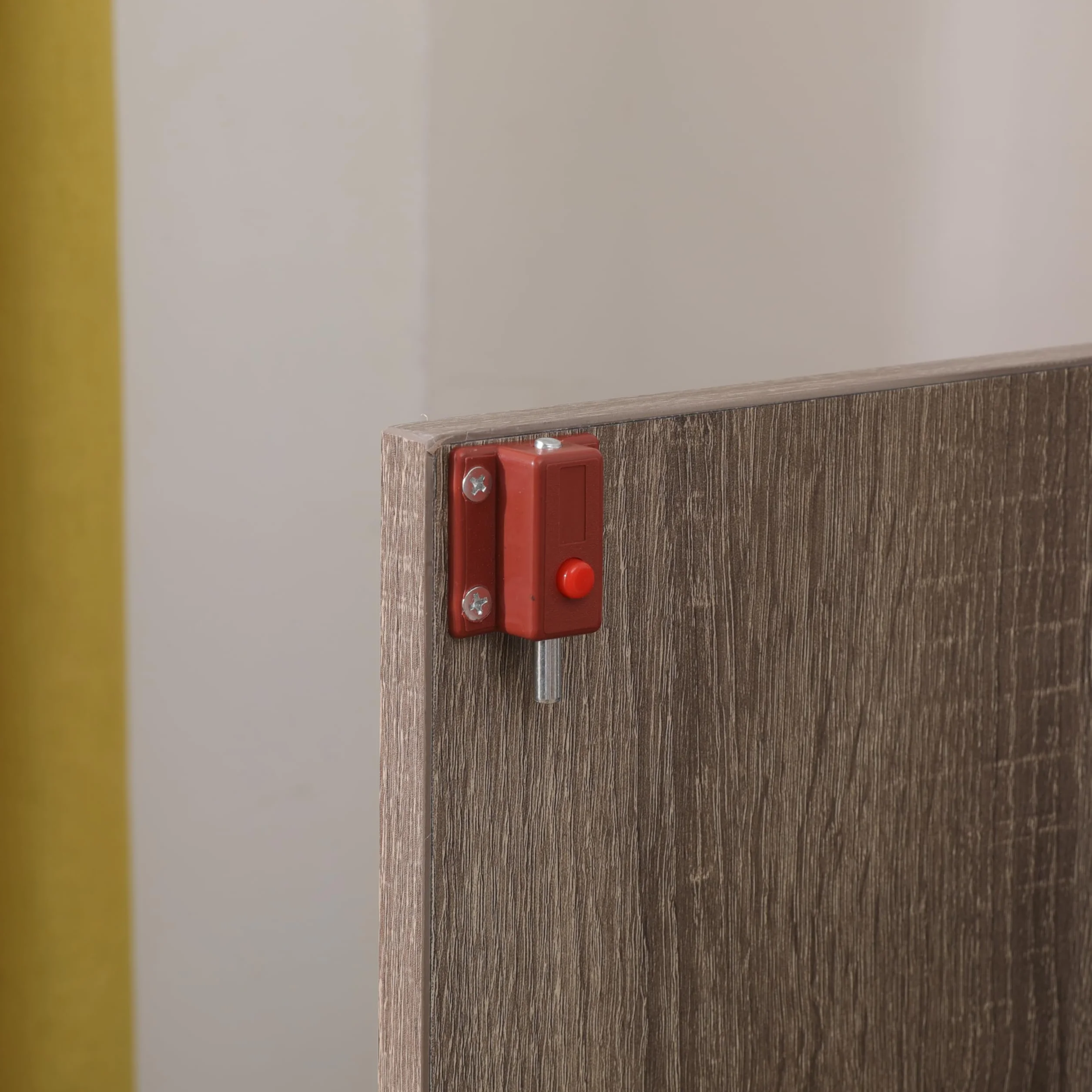 MMT Furniture Designs Ltd Dąb 2-drzwiowa zamykana szafka do przechowywania, 140 cm wysokości, organizer na narzędzia garażowe, biurowa szafka na dokumenty, z 3 półkami, ciemny dąb