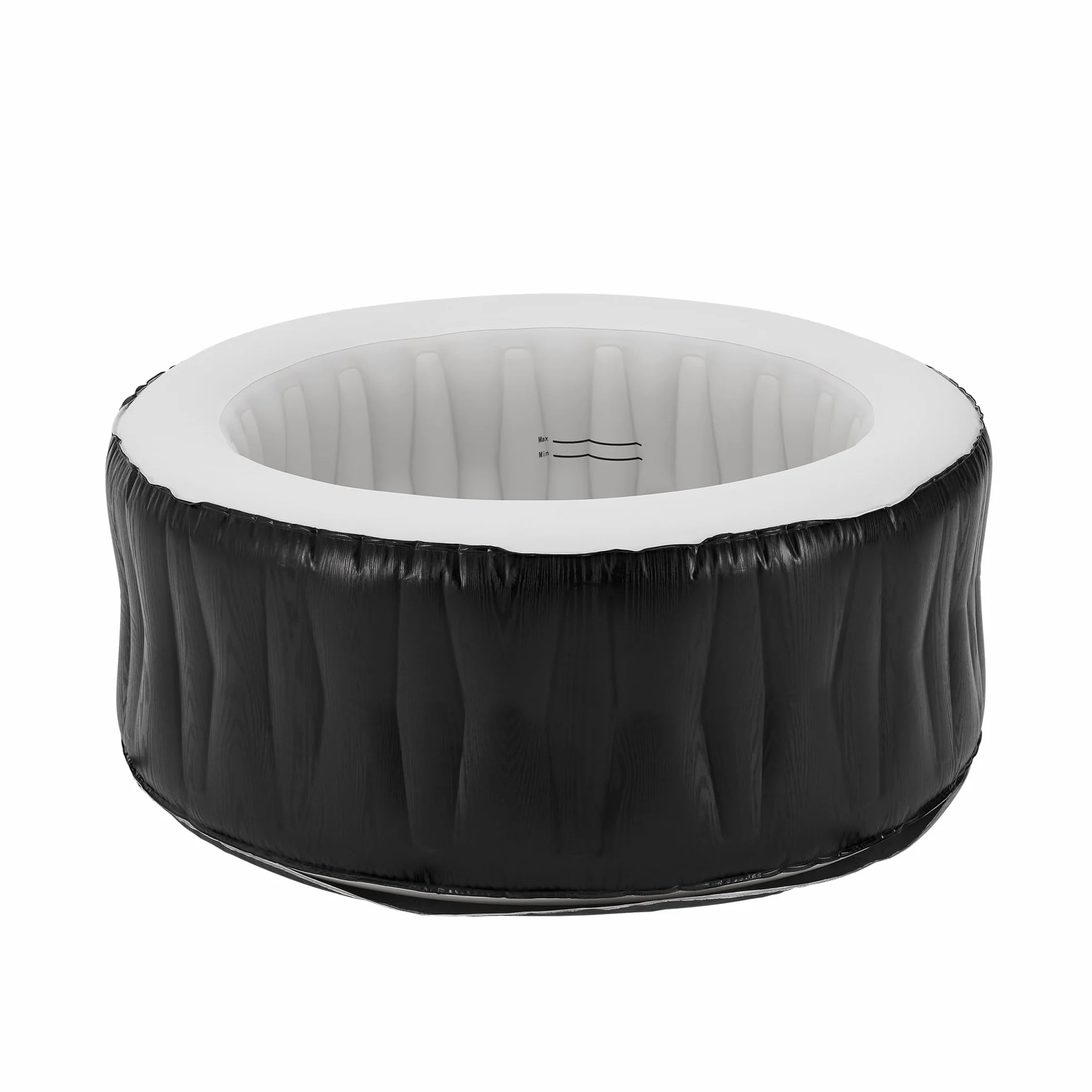 pro.tec Nadmuchiwany basen z hydromasażem Carbone dla 3 osób zewnętrzna wanna spa z masażem i 105 dyszami masującymi basen z pompą i filtrem 165 x 70 cm podgrzewany basen ogrodowy okrągły czarny