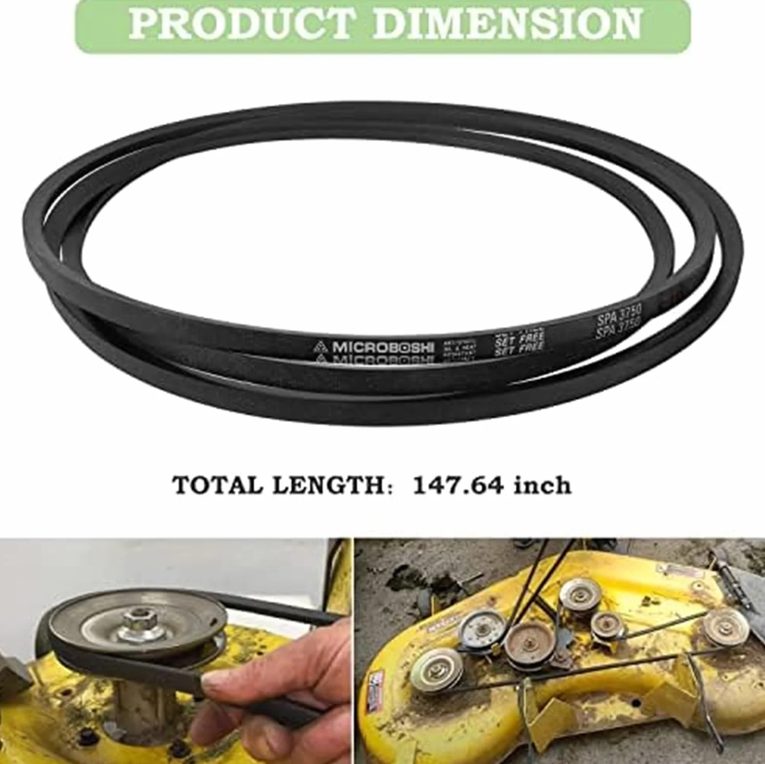 Pasek klinowy kosiarki 48" Pasuje do John Deere, GX21833 GX20571 D140 D150 D160 L120 L130 LA130 LA140 LA145 LA155 LA165 X140 itp. Pasek napędowy do traktora ogrodowego(1pcs)