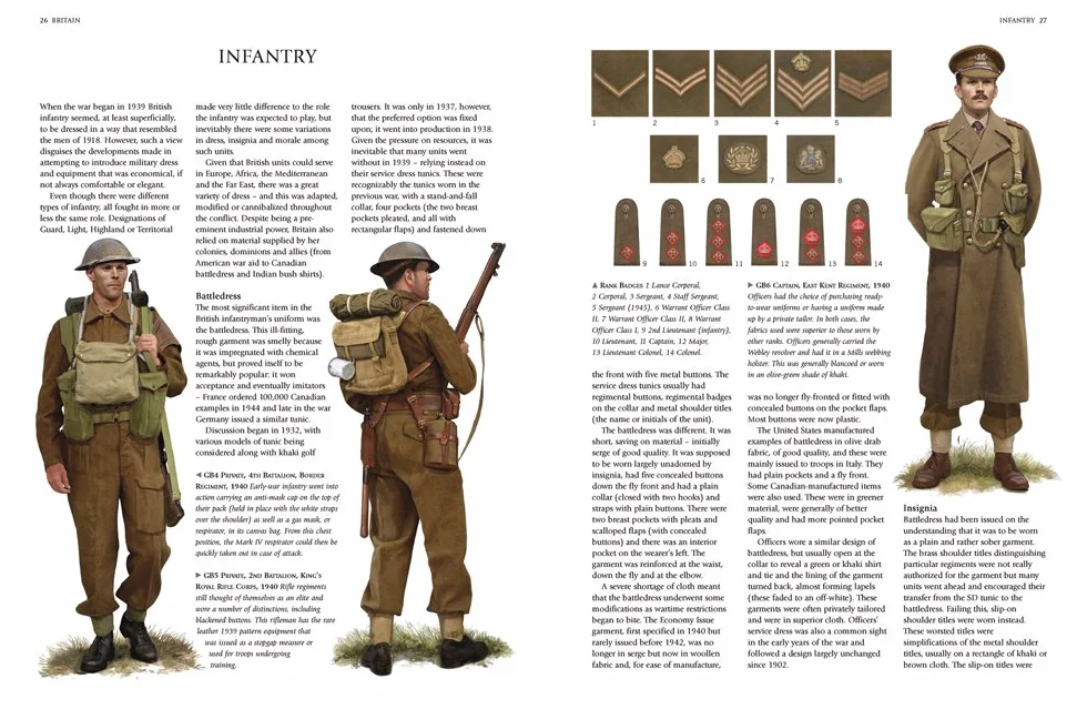 An Illustrated Encyclopedia of Uniforms of World War II: An Expert Guide to the Uniforms of Britain, America, Germany, USSR and Japan, Together with Other Axis and Allied Forces