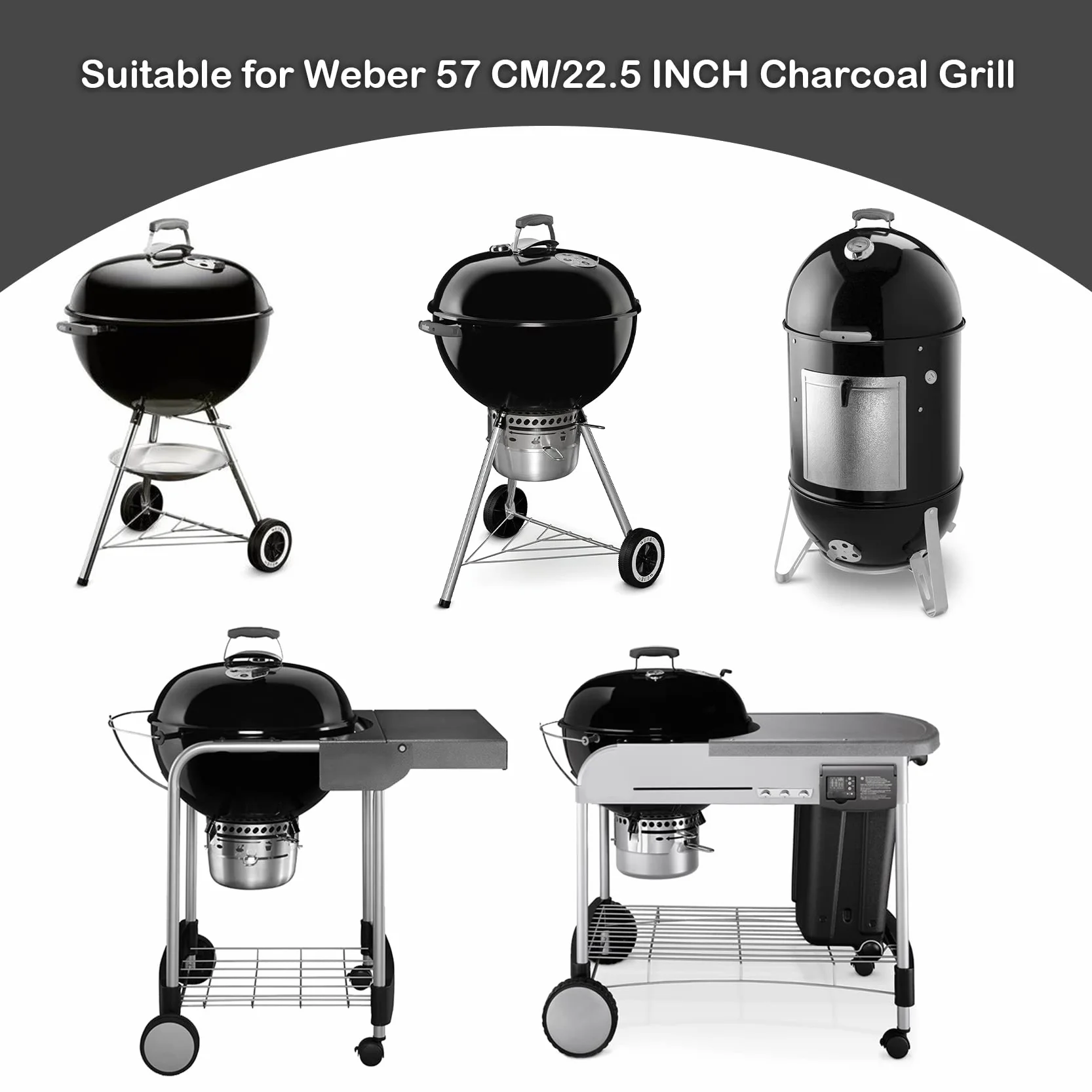 Onlyfire ruszt do grillowania ze stali nierdzewnej, Ø 54,6 cm, dwustronny otwór