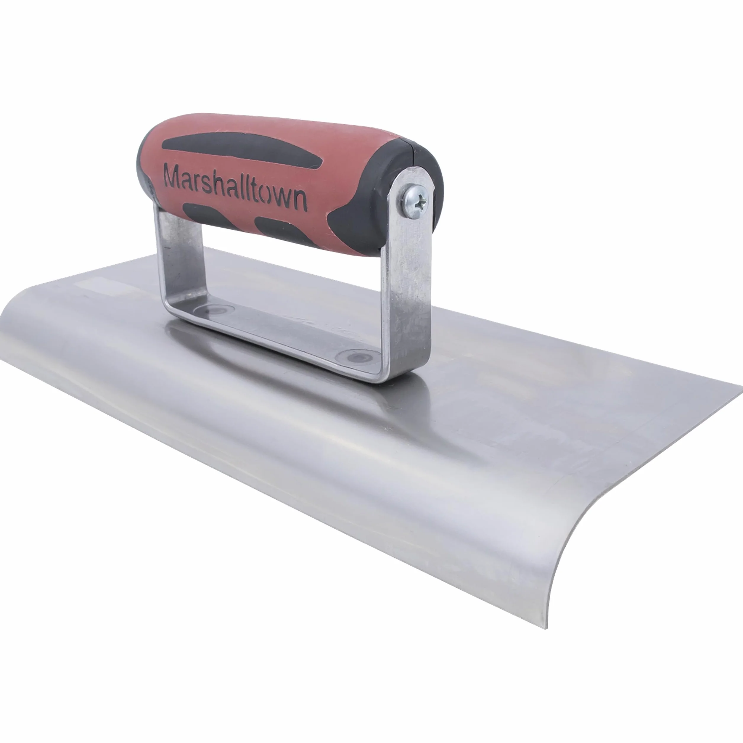 Zacieraczka do krawędzi Marshalltown ze stali nierdzewnej z uchwytem Durasoft, zapewnia zaokrąglenie na betonie, promień: 19 mm, warga 25 mm, rozmiar zacieraczki: 254x102 mm