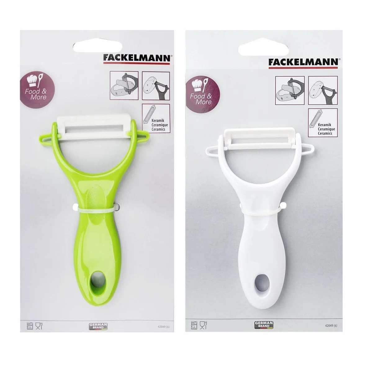 Fackelmann Obieraczka Y ceramiczne ostrze plastikowy uchwyt 13,5 x 8 x 1,5 cm