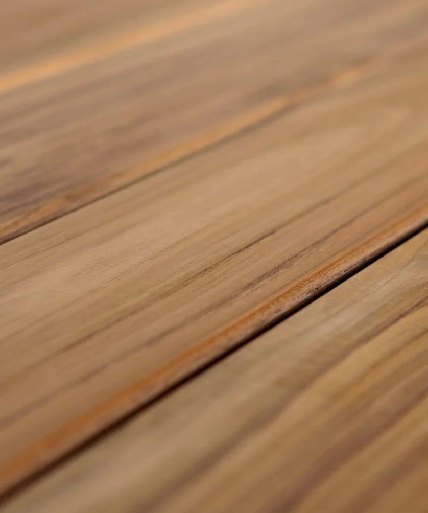 Deski tarasowe z drewna tekowego BioMaderas® o szerokości 125 mm i grubości 19 mm (długość: 90 cm)