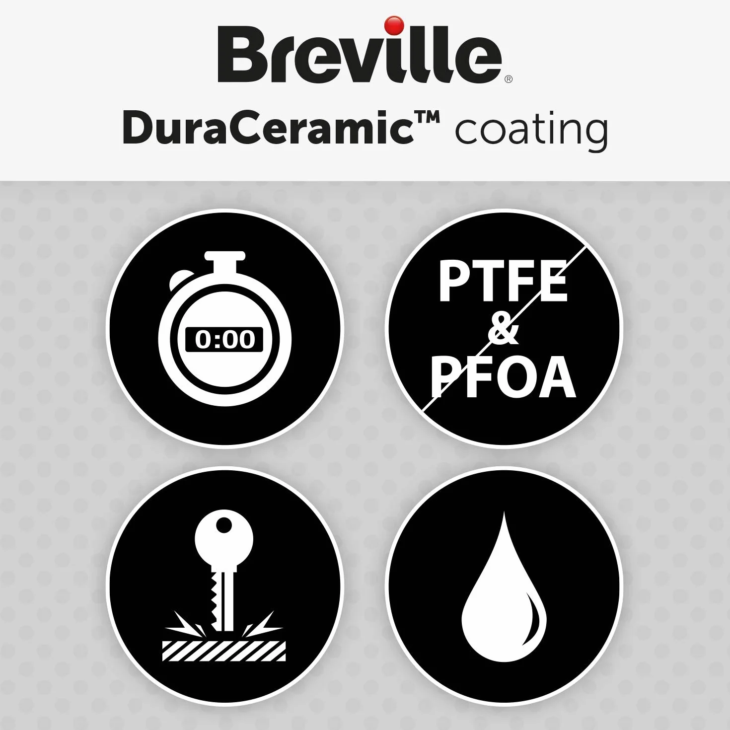 Breville VST074X DuraCeramic Opiekacze Do Kanapek, Stal Nierdzewna, 850 W, L, Szary