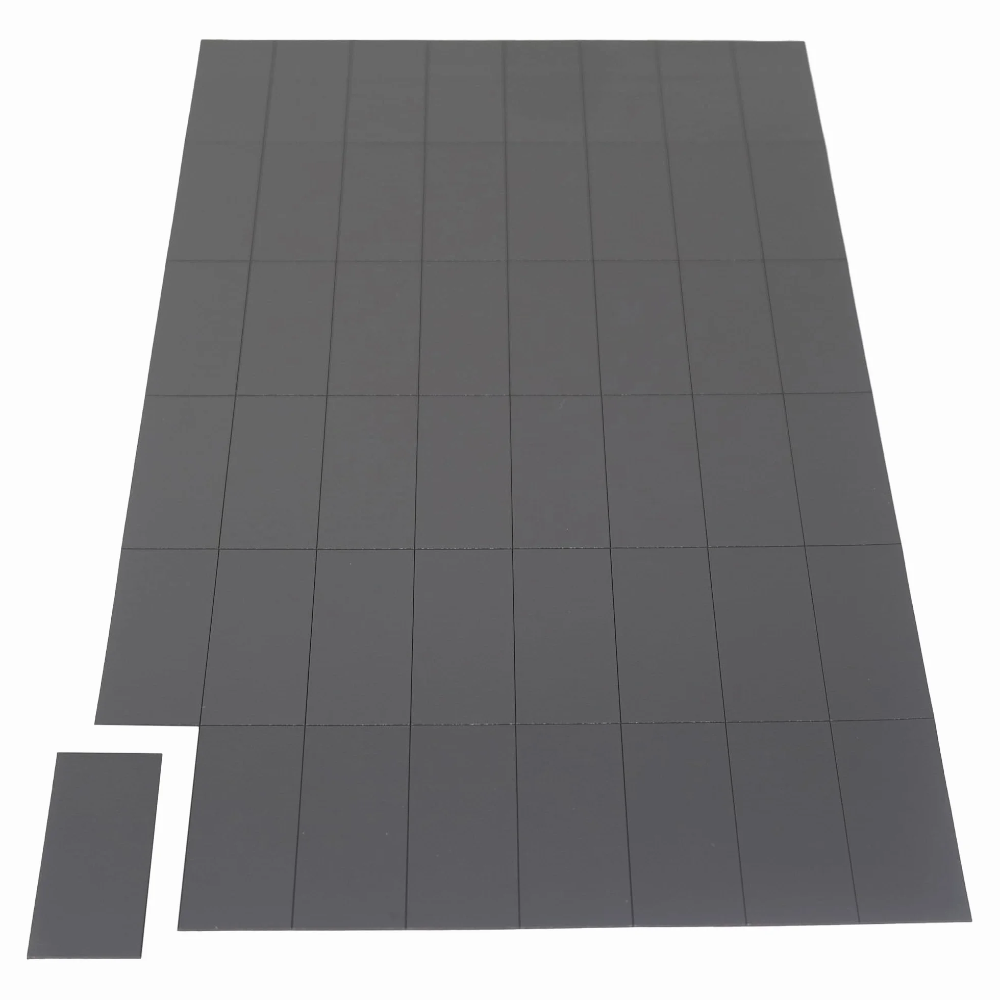 MagFlex® Samoprzylepne elastyczne magnetyczne prostokąty do tworzenia magnetycznych obrazów, grafiki, znaków lub wyświetlaczy - 50 mm x 24 mm - 48 na arkusz A4, czarny