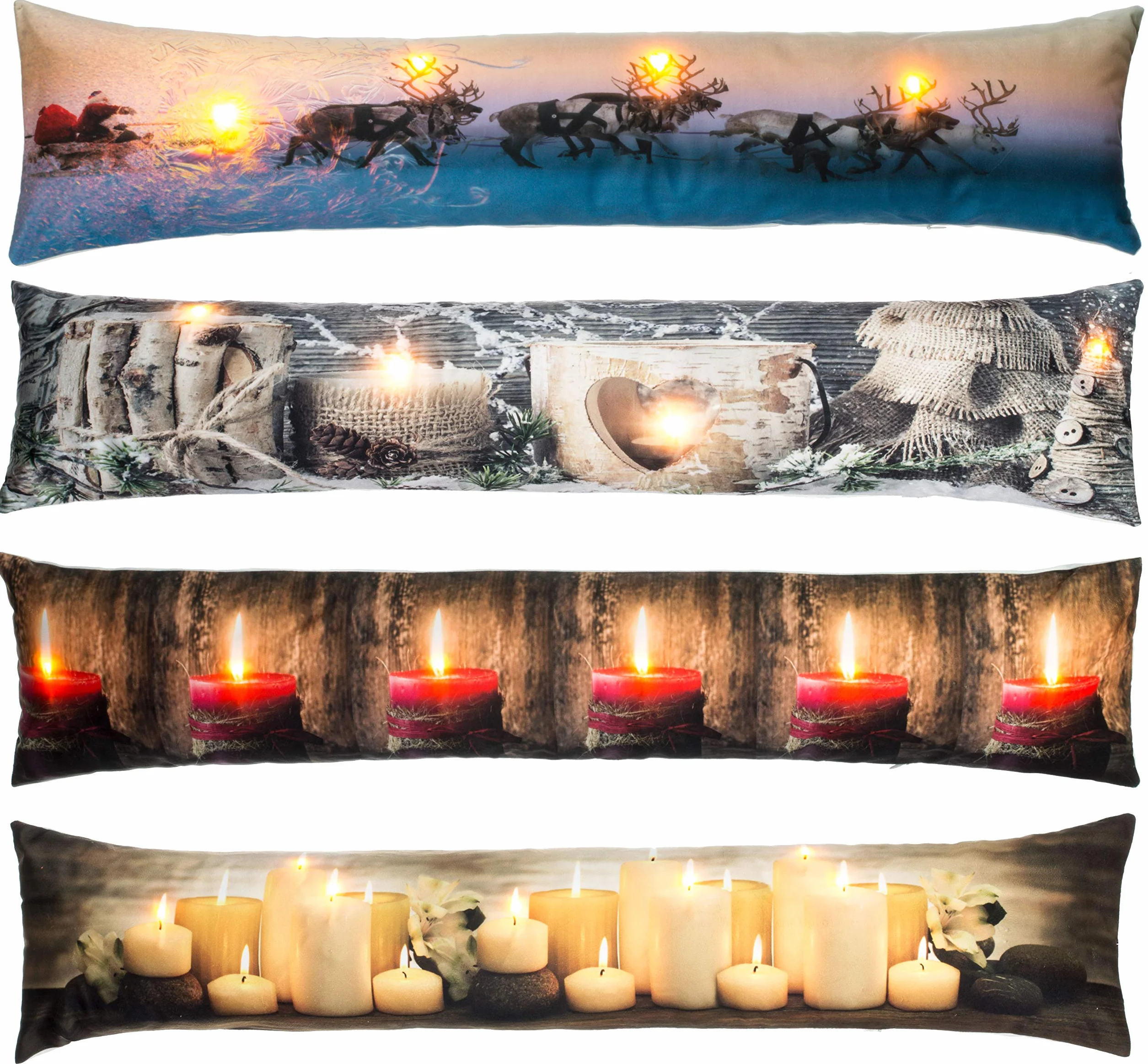 Brandsseller LED podświetlana pętla drzwiowa z timerem, poduszka antyprzepływowa, dekoracyjna 90 x 20 cm