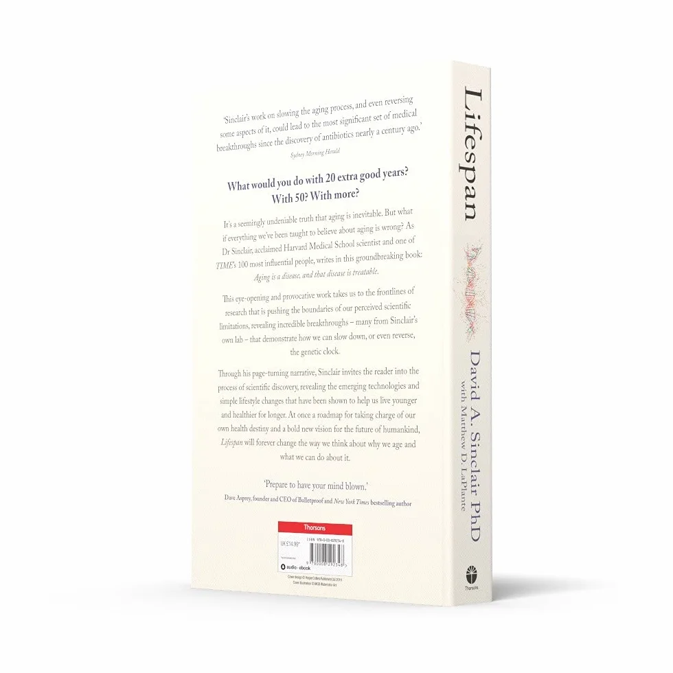 Lifespan: Live a longer and healthier life with this bestselling anti-ageing book by Dr David A. Sinclair, acclaimed Harvard Medical School doctor