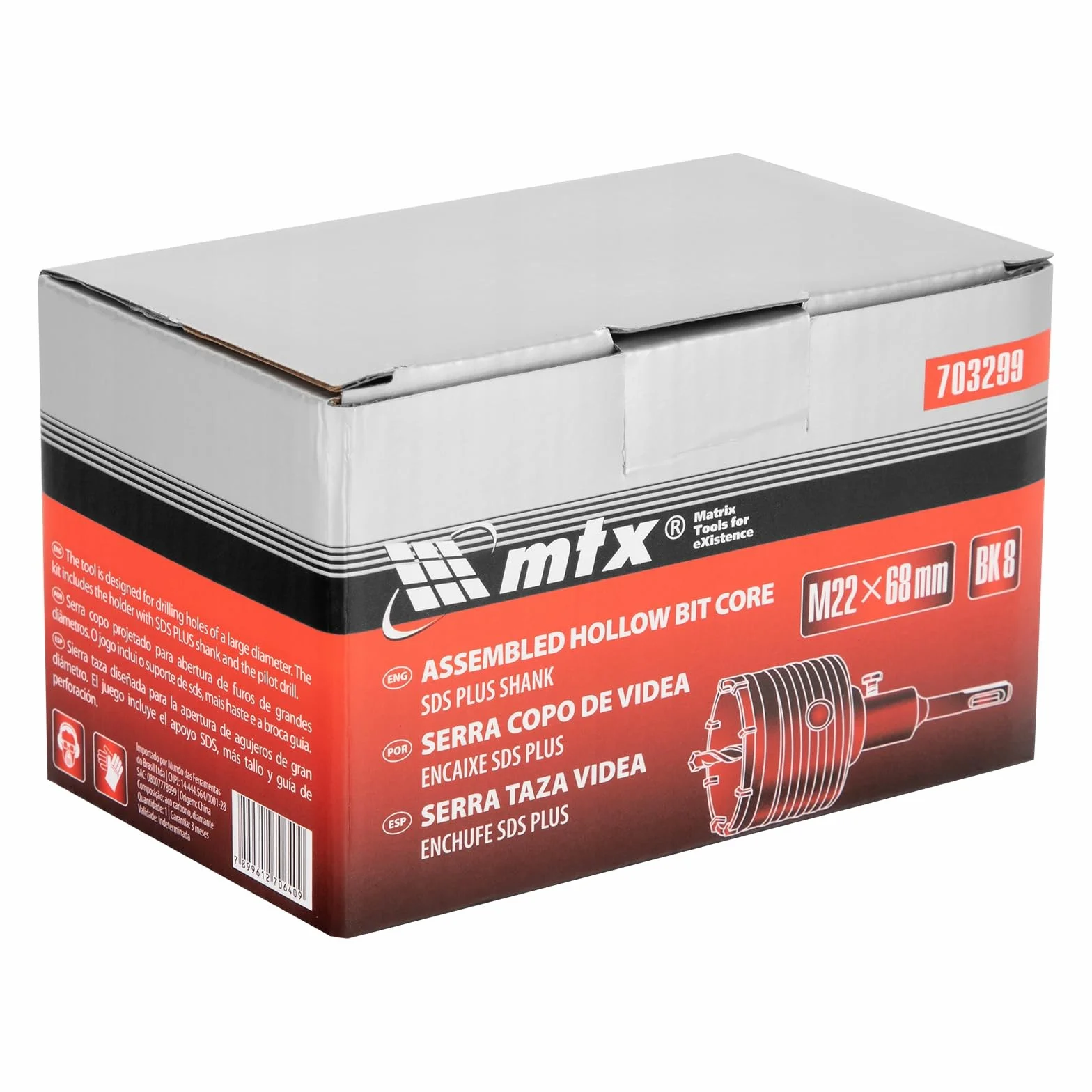 MTX Otwornica do Betonu 68 mm, Koronka Wiertnicza SDS Plus, Wiertło do Betonu i Muru