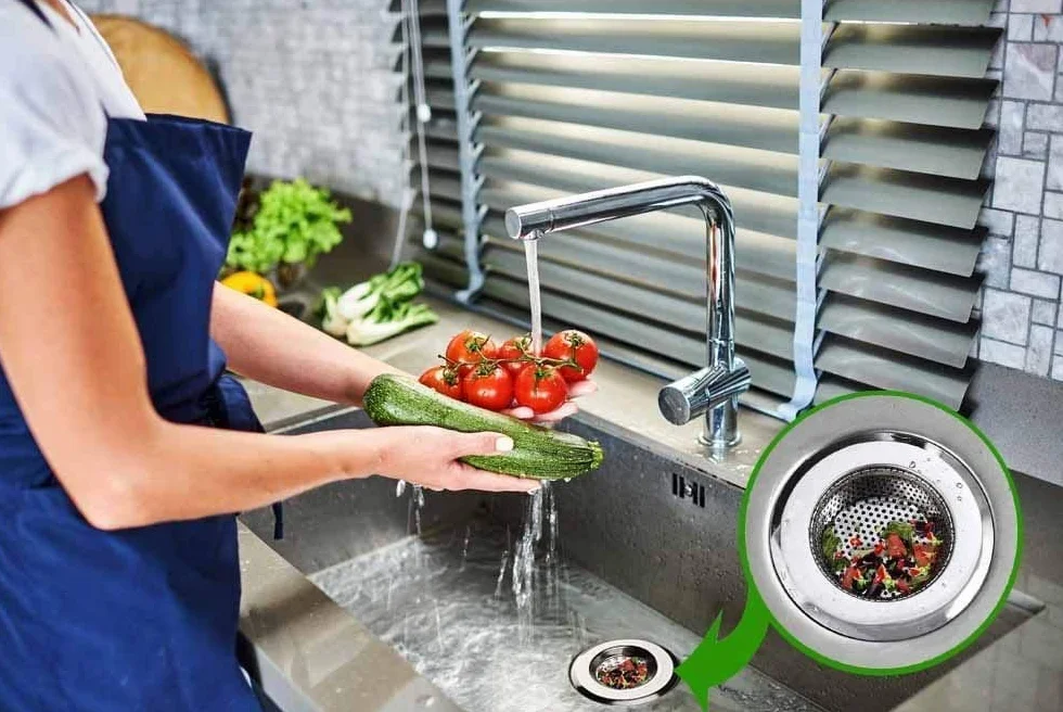 Yizhet 2 szt. Filtr do zlewu kuchennego, ze stali nierdzewnej, metalowy filtr do łazienki kuchni 7,5 cm / 2,95 cala średnicy