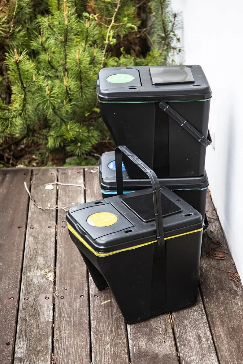 Rubbish Bin Waste Bin Separation system 100L - 4x25L bin Eco-Sorter Waste Sorter 4 Colours