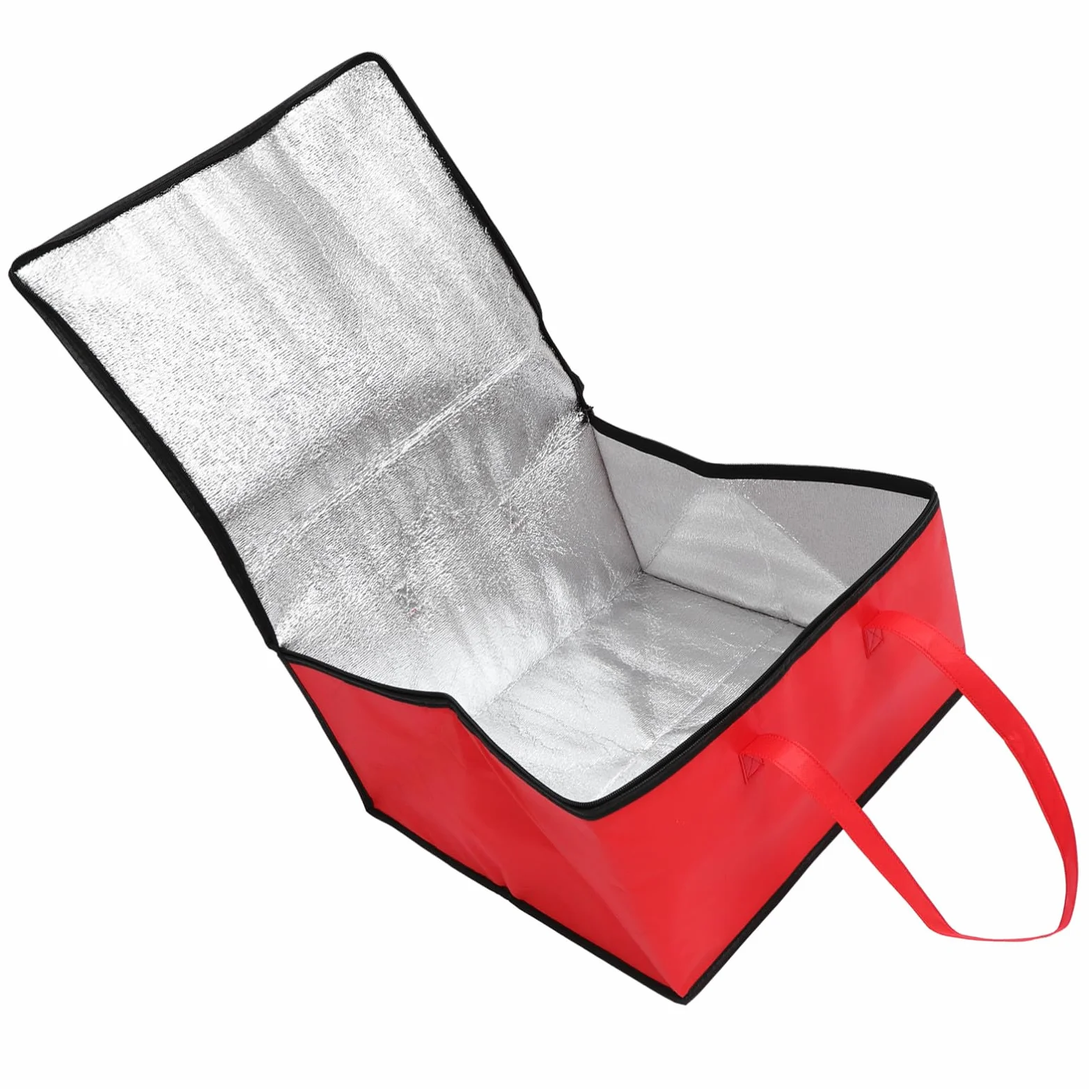 BESTonZON Składana Torba Termiczna 30 cm Czerwona Izolowana na Zimno 44x44x24 cm