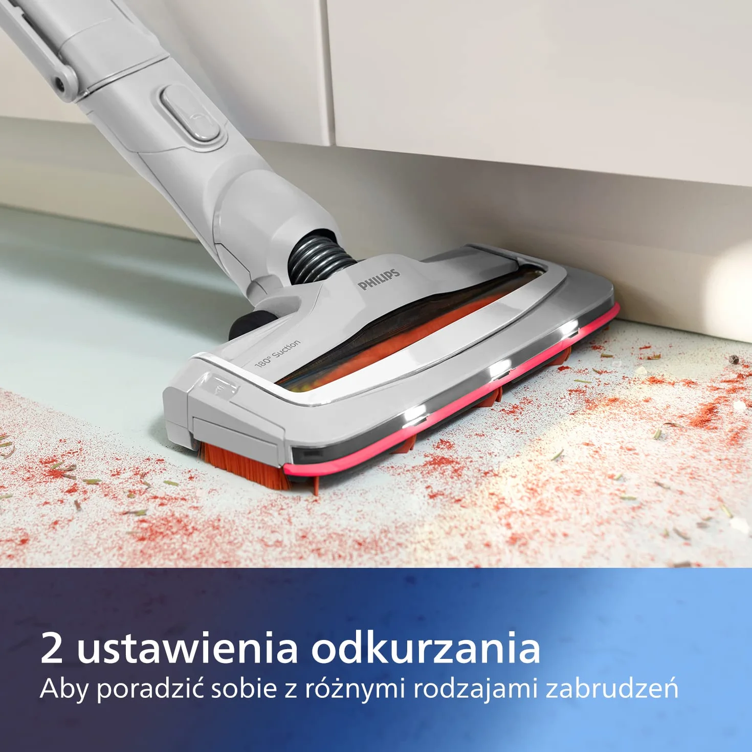 Philips Pionowy Odkurzacz Bezprzewodowy - Bezprzewodowy I Odkurzacz Ręczny Z Nasadką Zasysającą 180° - Do 30 Minut Pracy Na Jednym Ładowaniu (FC6723/01)