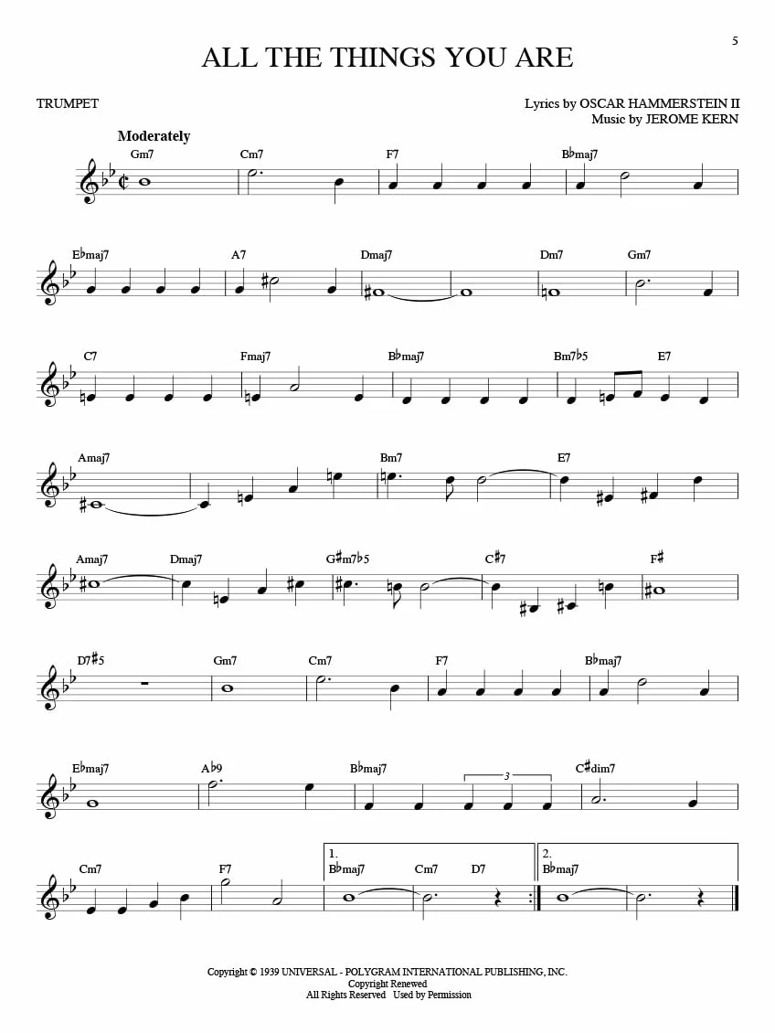 101 Jazz Songs for Trumpet