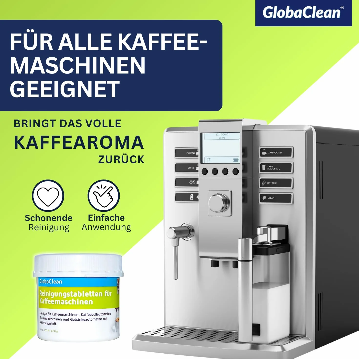 50 tabletek do czyszczenia ekspresów do kawy i kawiarki - 2g - Kompatybilne z Jura, Siemens, DeLonghi, Philips, Saeco, Melitta, Krups, Bosch, Miele i wiele innych.