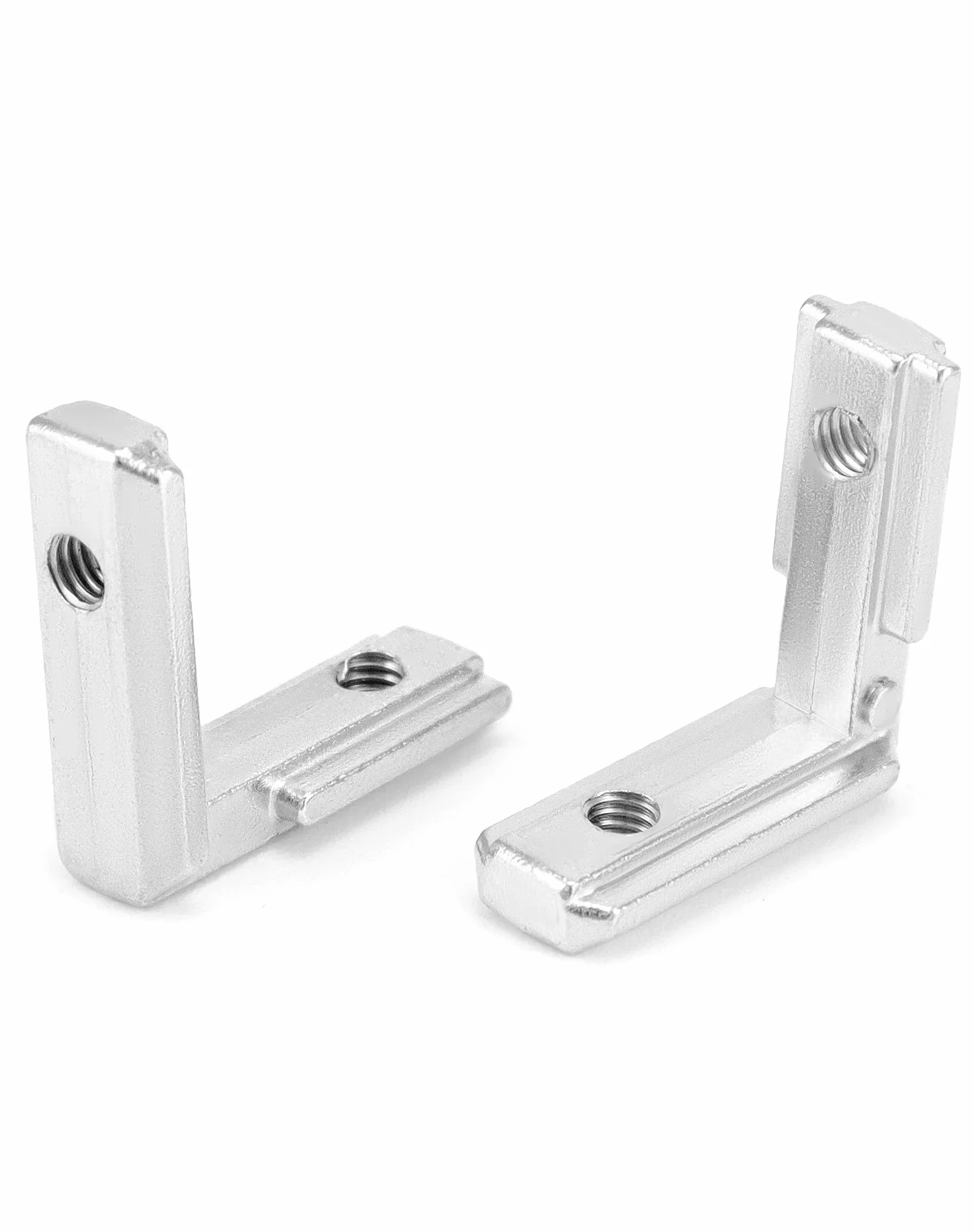 QWORK® 50szt. rowek T rowek T profil aluminiowy 2020 rowek 6 wspornik kątowy M4, 90° kształt litery L łącznik narożny wewnętrzny łącznik narożny stop cynku niklowany