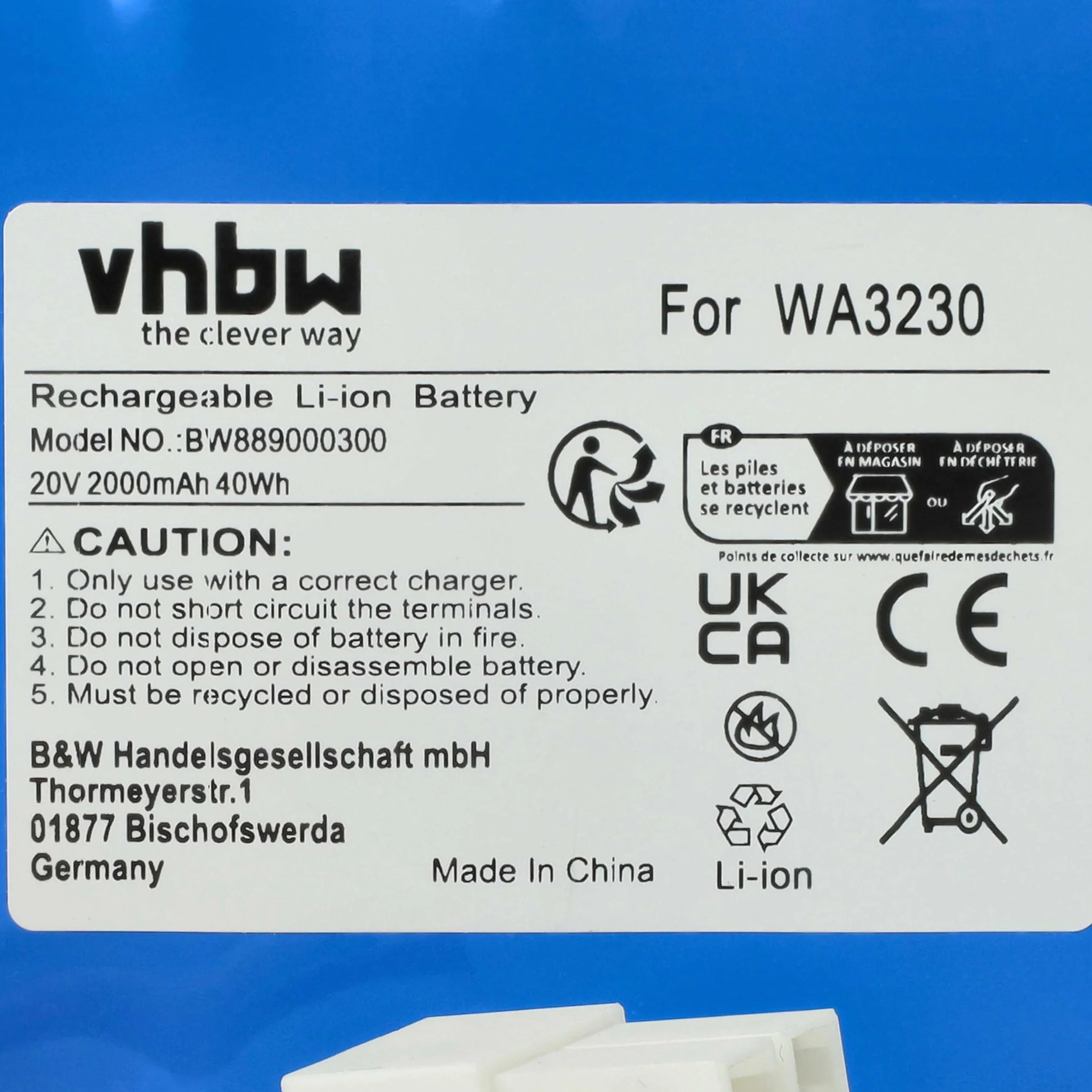 vhbw Wymienna bateria do Sunseeker LBF2025 do kosiarki (2000mAh, 20V, Li-ION)