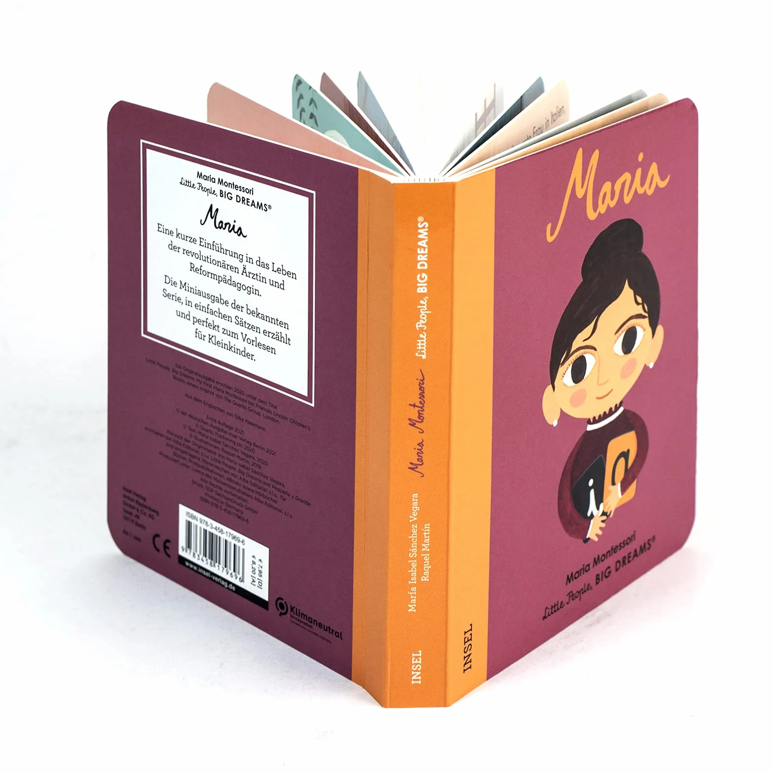 Maria Montessori - Little People, BIG DREAMS. Mini (Deutsche Ausgabe): Pappbilderbuch mit abgerundeten Ecken für Kinder von 1 bis 3 Jahren
