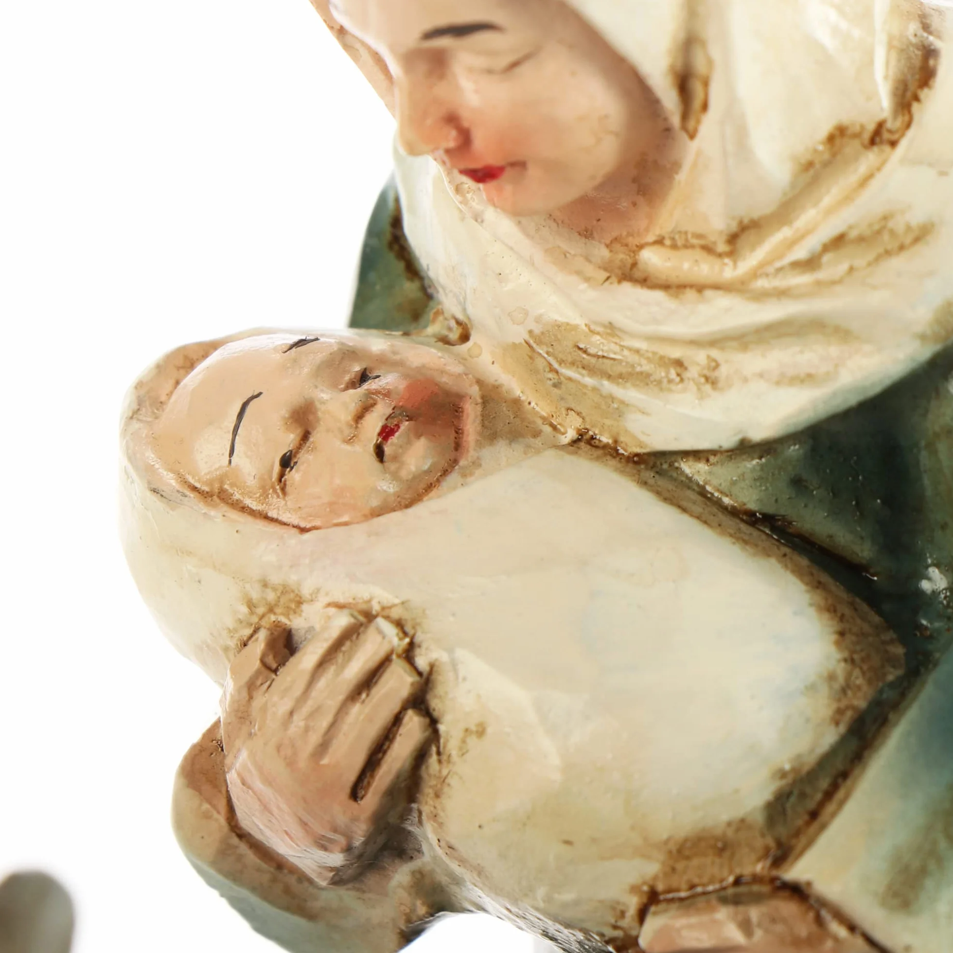 COM-FOUR® figurki bozonarodzeniowe ze swiecznikami - Chrzescijanskie ozdoby swiateczne - ekspozycja polyresin - Maryja, Józef i Jezus na osiolku - Ucieczka do Egiptu (Jaselka - braz)