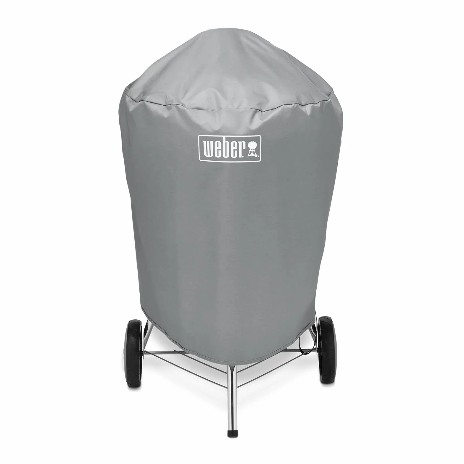 Weber Pokrowiec na grill Ø 57 cm do grilli węglowych, UV- & wodoodporny, ochrona przed wiatrem, z zapięciem na rzep do mocowania, przenośny i lekki, pokrowiec na grill - Szary (7176)